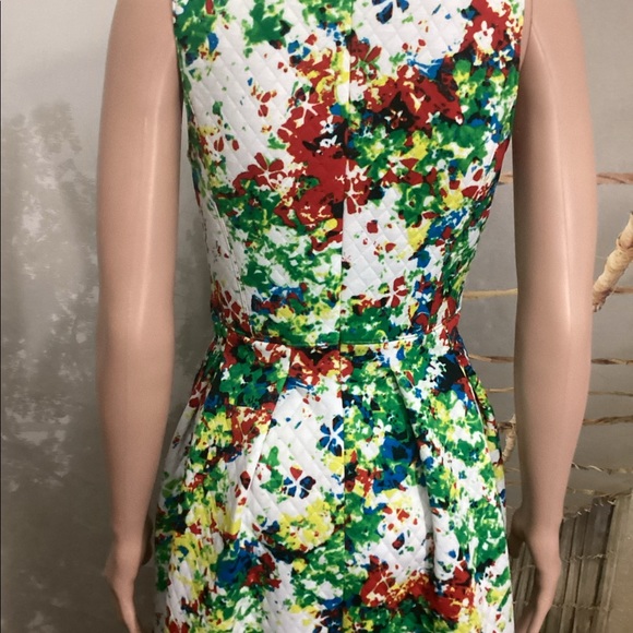 Floral casual Dress Red Green - Picture 4 of 5